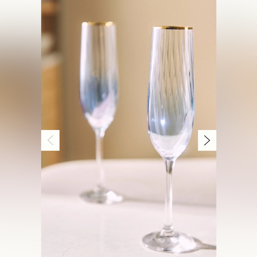Anthropologie Waterfall Flutes, set of 2